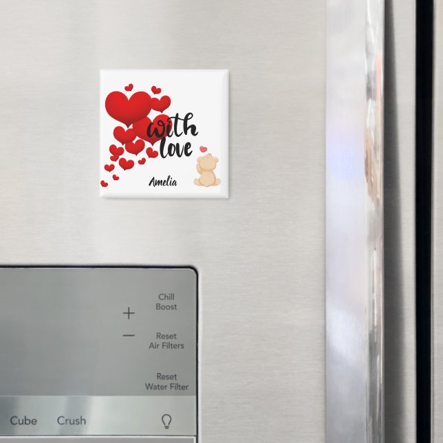 Personalisierter Magnet mit Liebe (In Situ (Kühlschrank))