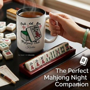 Personalisierter Mahjong Club Zweifarbig  Zweifarbige Tasse