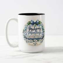 Personalisierter Mahjong-Weihnachtskaffeebecher-Ge