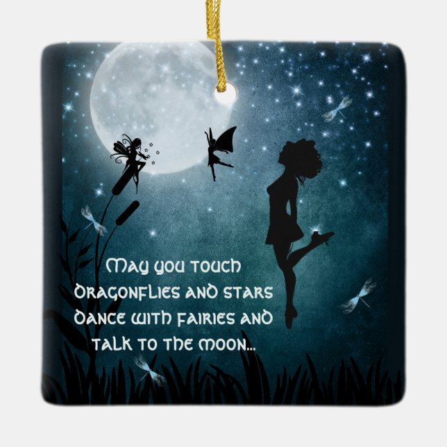 Personalisierter Mai Sie tanzen mit Fairies Irish  Keramikornament (Vorderseite)