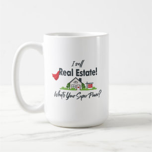 Personalisierter Makler-Superhelden-Immobilien-Bec Kaffeetasse