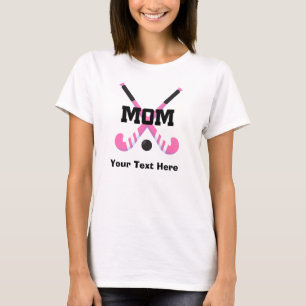 Personalisierter Mama-Feld-Hockey-Spieler T-Shirt