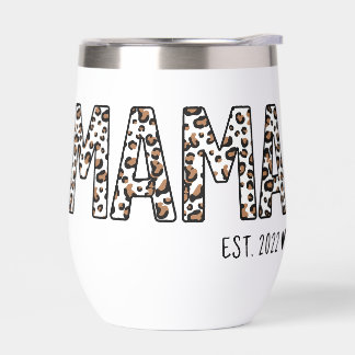 Personalisierter MAMA Leopard Print Est.
