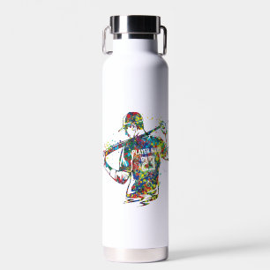 Personalisierter Mann/Junge Baseball-Spieler Trinkflasche
