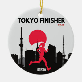 Personalisierter Marathon-Finisher von Tokio, Run  Keramik Ornament