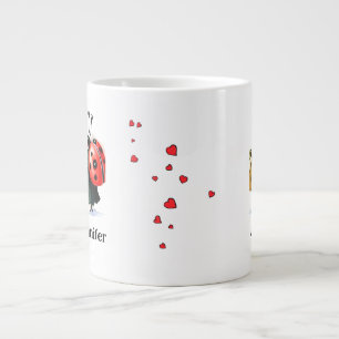 Personalisierter Marienkäfer-Paar-Becher Jumbo-Tasse
