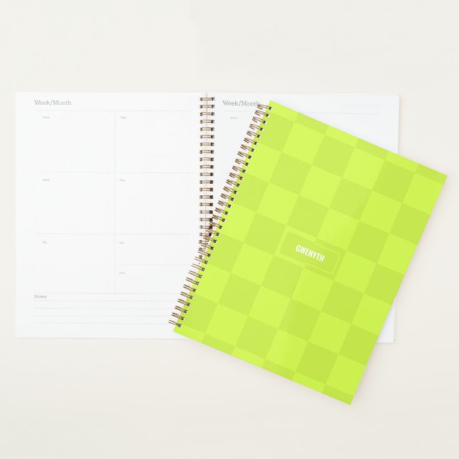 Personalisierter Markierter Neon Lime Green Highli Planer (Anzeige)
