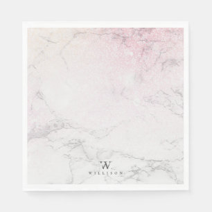 Personalisierter Marmor mit Einzelheiten zum Glitz Serviette