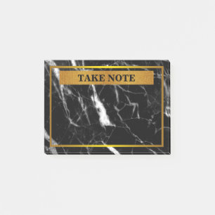 Personalisierter Marmor Notiz mit Goldgrenze