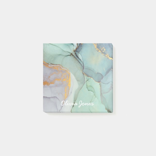 Personalisierter Marmor Post-it Klebezettel (Vorderseite)