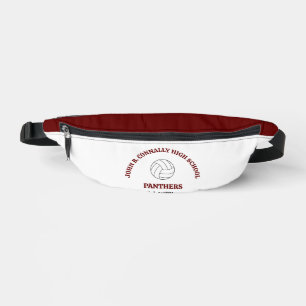 Personalisierter Maroon High School Volleyballspie Bauchtasche