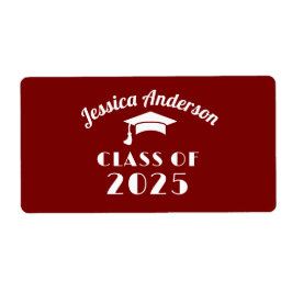 Personalisierter Maroon und weißer Abschluss