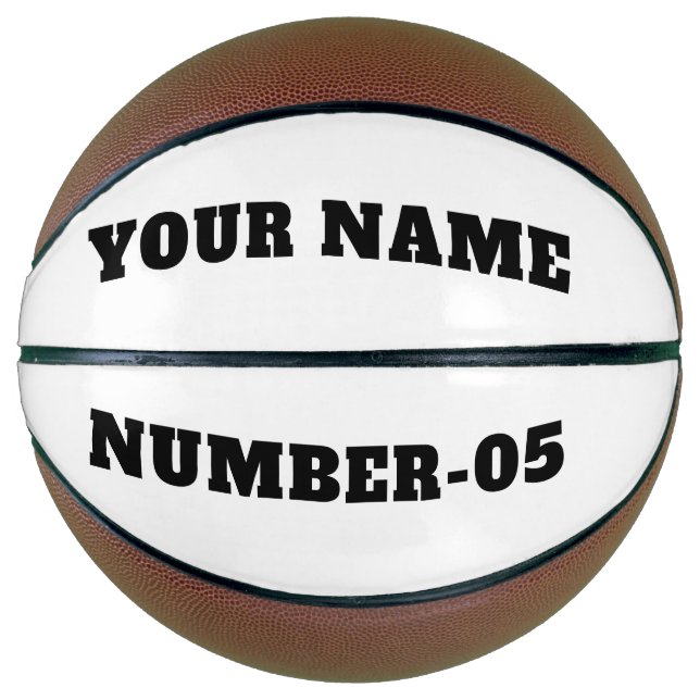 Personalisierter maßgeschneiderter Basketball – Ih (Vorderseite)