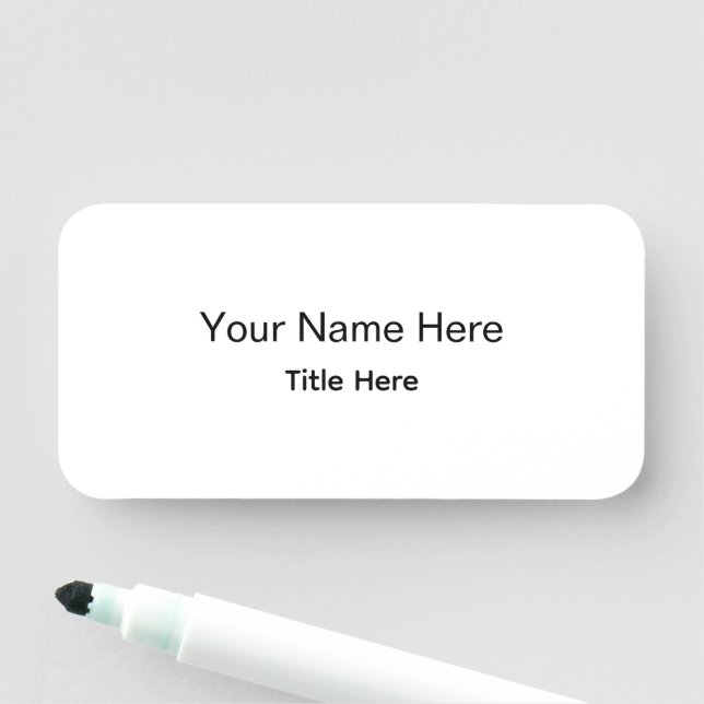 Personalisierter maßgeschneiderter professioneller namensschild (Beispiel)