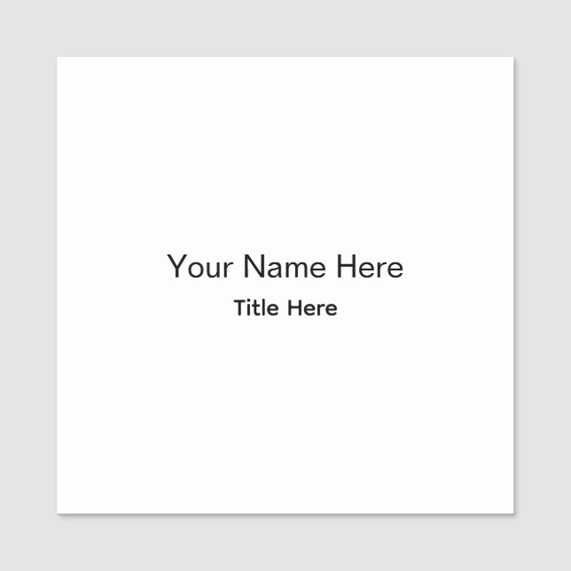 Personalisierter maßgeschneiderter professioneller namensschild (Vorderseite)