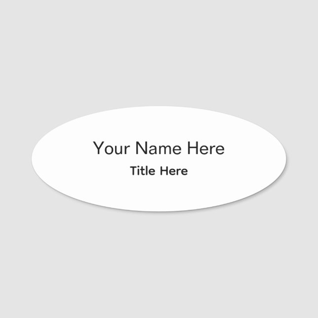 Personalisierter maßgeschneiderter professioneller namensschild (Vorderseite)