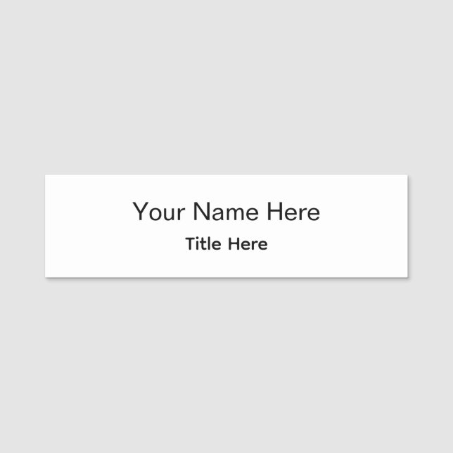 Personalisierter maßgeschneiderter professioneller namensschild (Vorderseite)