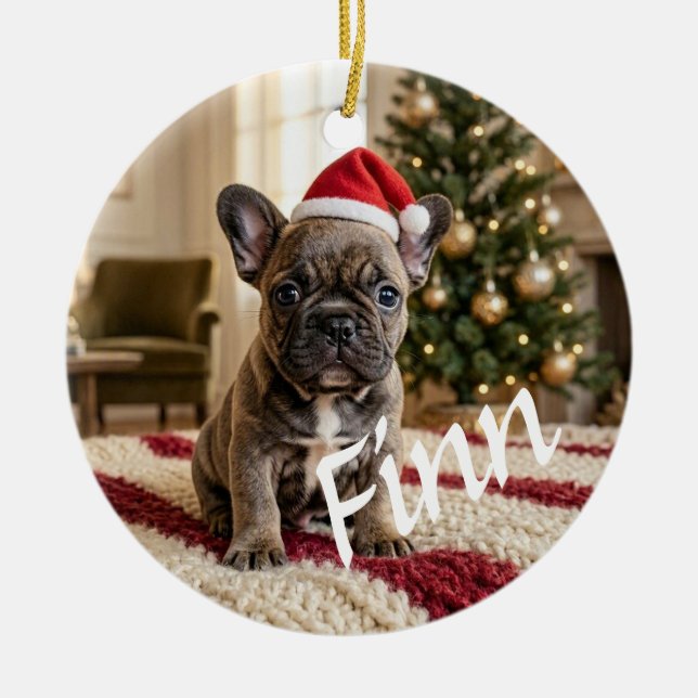 Personalisierter maßgeschneiderter schicker Foto-K Keramik Ornament (Vorne)