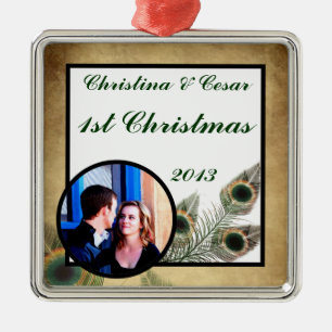 Personalisierter maßgeschneiderter Weihnachtsschmu Ornament Aus Metall