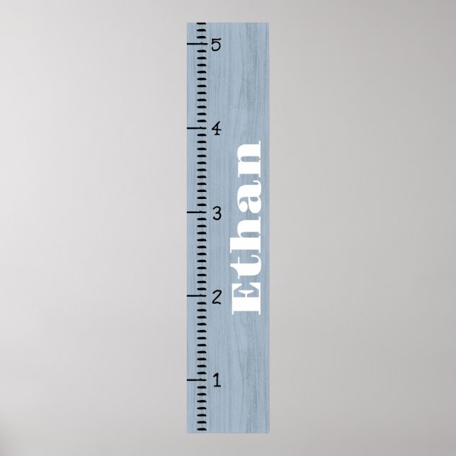 Personalisierter Maßstab für menschliches Wachstum Poster (Vorne)