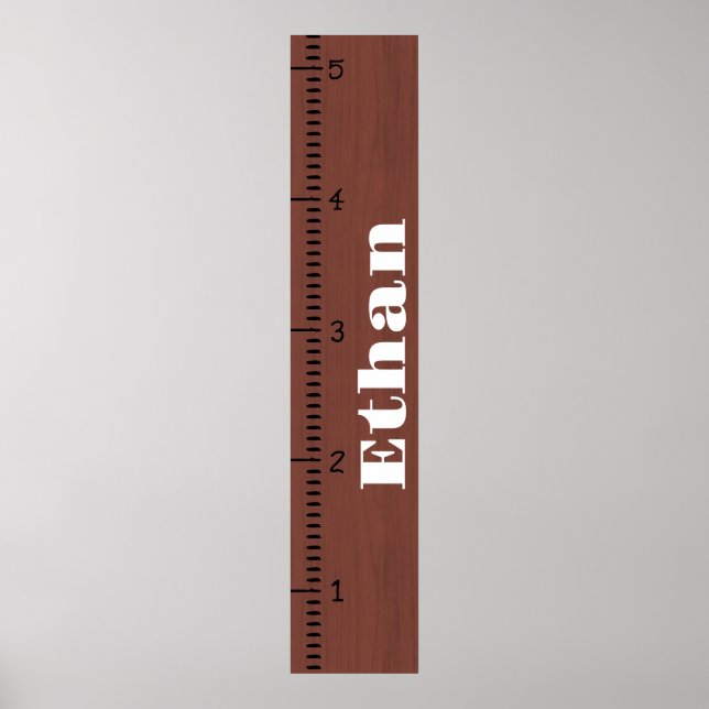 Personalisierter Maßstab für menschliches Wachstum Poster (Vorne)