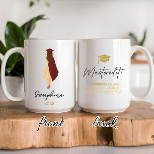 Personalisierter Master-Abschluss-Becher als Gesch Kaffeetasse