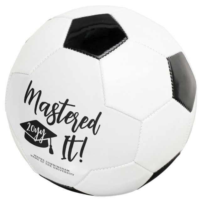 Personalisierter Master-Abschluss Master-Abschluss Fußball (Dreiviertel)