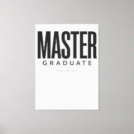 Personalisierter Master Absolvent 2026 Name Leinwanddruck