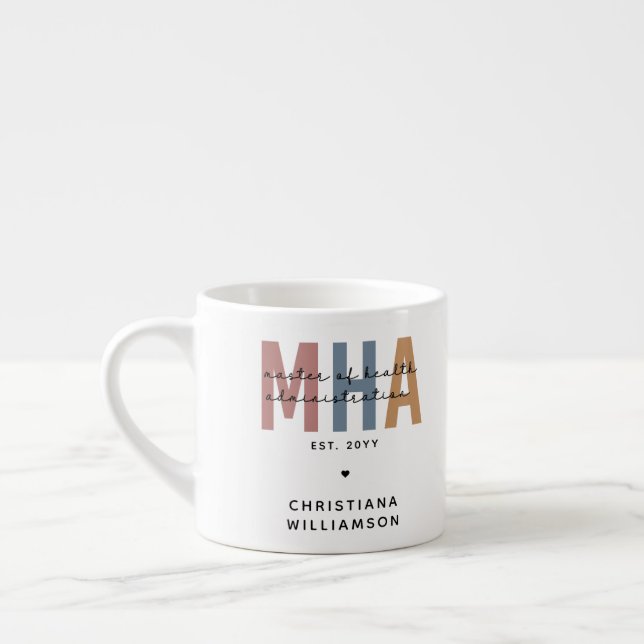 Personalisierter Master of Health Administration Espressotasse (Links)