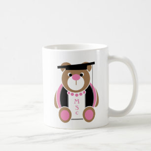 Personalisierter Master of Science niedlich Teddy  Kaffeetasse