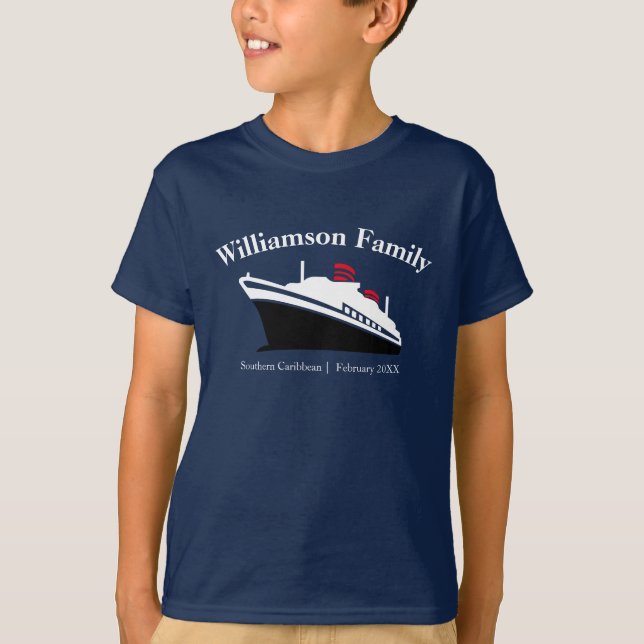 Personalisierter Matching Family Cruise T - Shirt (Vorderseite)