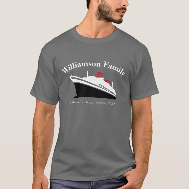 Personalisierter Matching Family Cruise T - Shirt (Vorderseite)