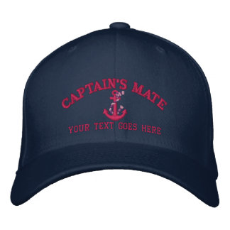 Personalisierter Mate Boat Anchor Your Kapitäns Bestickte Baseballkappe