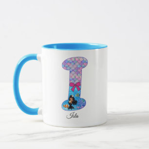 Personalisierter Meerjungfrau-Alphabet-Buchstabe I Tasse