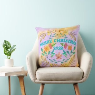 PERSONALISIERTER MERRY CHRISTMAS 20XX KISSEN