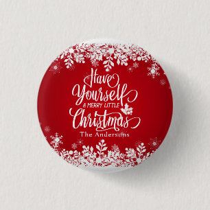 Personalisierter Merry Little Christmas Button But