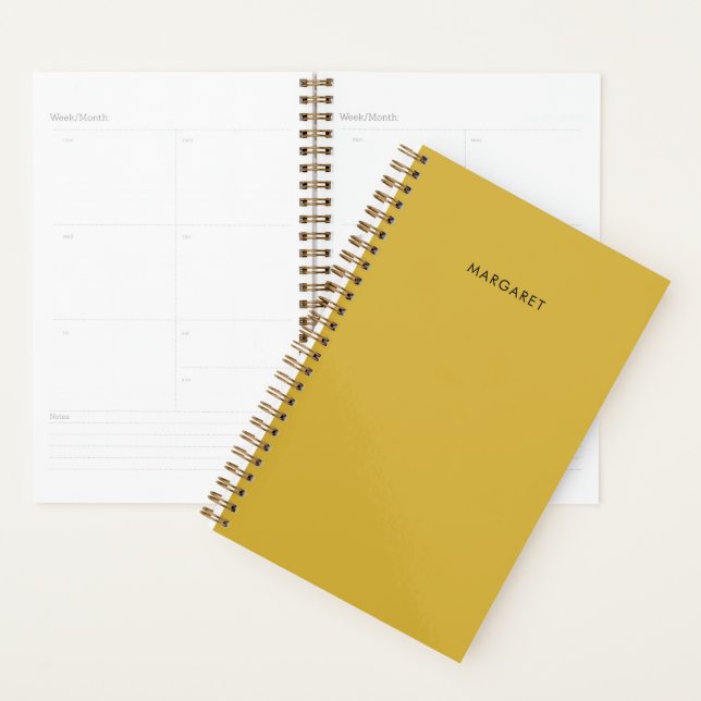 Personalisierter Metallgold Namensplaner Planer (Anzeige)