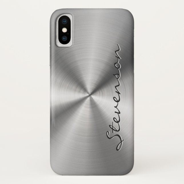 Personalisierter metallischer rostfreier Case-Mate iPhone hülle (Rückseite)