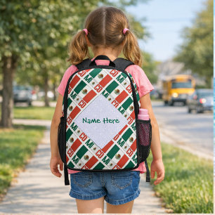 Personalisierter Mexiko-Fliesenflagge Bedruckter Rucksack
