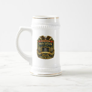 Personalisierter Miami-Polizisten-Bierkrug Bierglas