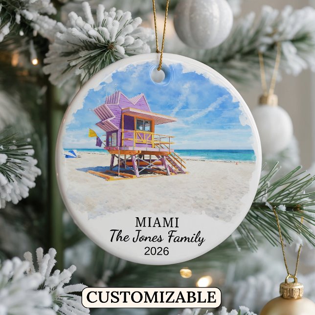Personalisierter Miami-Schmuck, Individuelles Flor Keramik Ornament (Von Creator hochgeladen)