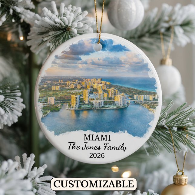 Personalisierter Miami-Schmuck, Individuelles Flor Keramik Ornament (Von Creator hochgeladen)