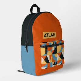Personalisierter Mid Century Modern Kinder Rucksac Bedruckter Rucksack