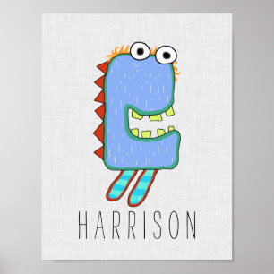 Personalisierter Miggy-Monster-Poster Poster