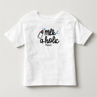 Personalisierter Milch aholic Lustig Kleinkind T-shirt