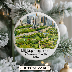 Personalisierter Millennium Park, Maßgeschneiderte Keramik Ornament