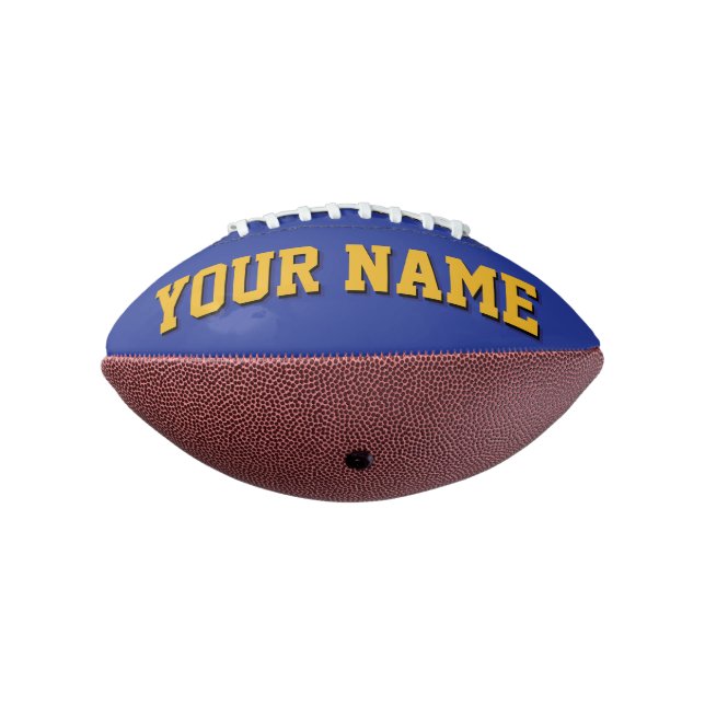 Personalisierter Mini-BLAU- UND GOLD-Fußball Football (Gedreht 270)