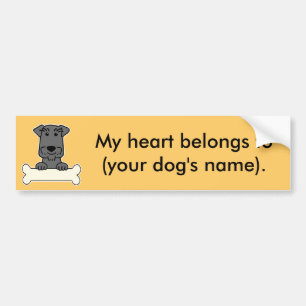 Personalisierter MiniaturSchnauzer Autoaufkleber