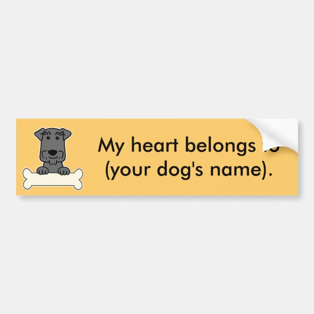 Personalisierter MiniaturSchnauzer Autoaufkleber (Vorne)