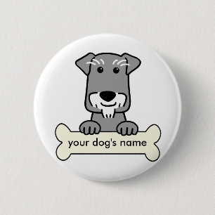 Personalisierter MiniaturSchnauzer Button